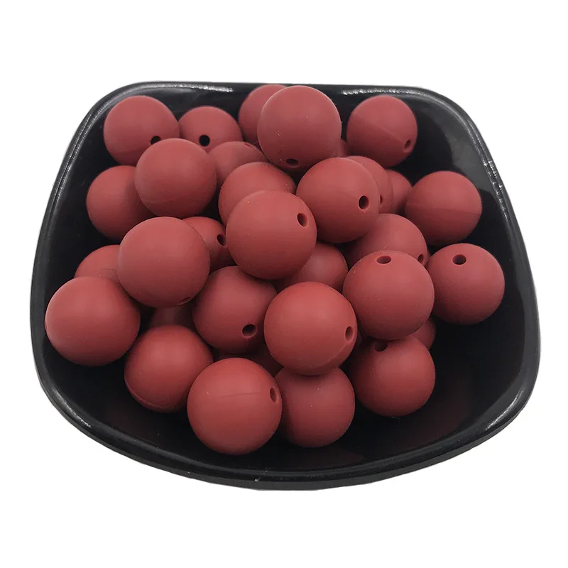 33 Lemon Comeon, 10 шт., 15 мм, круглые силиконовые бусины для прорезывания зубов, для ожерелья, Жевательная соска, цепочка, клипсы, бусины, мягкая текстура, силикон, уход за ребенком - Цвет: 33