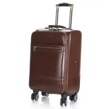 CARRYLOVE 1" 20" 2" дюймов ретро кожаный багажный набор тележка koffer наборы Дорожный чемодан для поездки - Цвет: only 24 inch