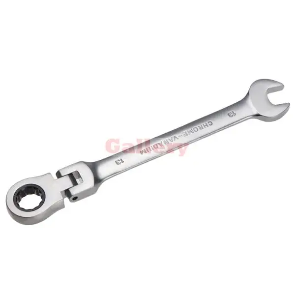 

13mm Metric Chrome Flexible Head Ratchet Action Wrench Spanner Nut Wrench