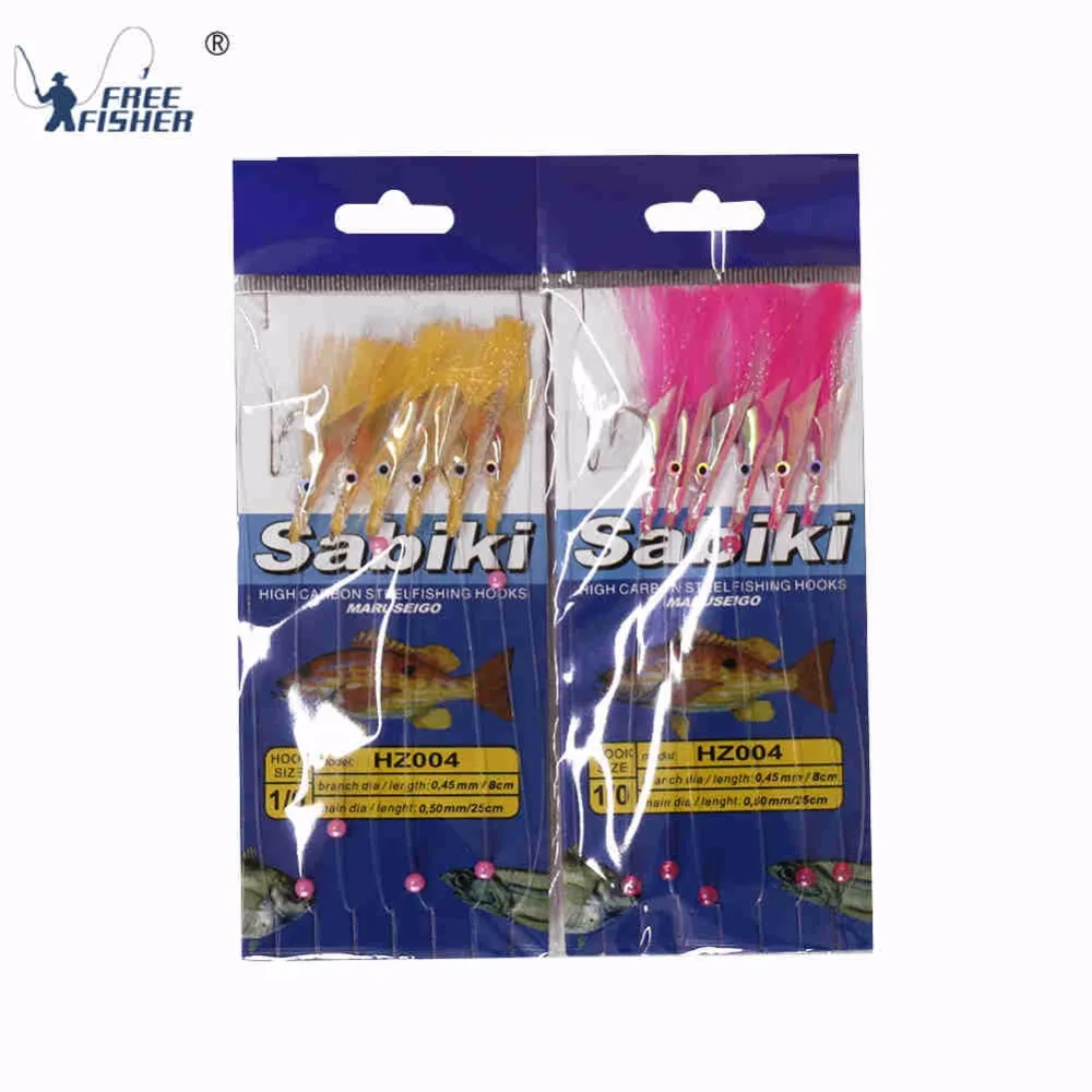 22 шт./упаковка рыболовные крючки с перьями|herring rig|lure rigssabiki feathers |