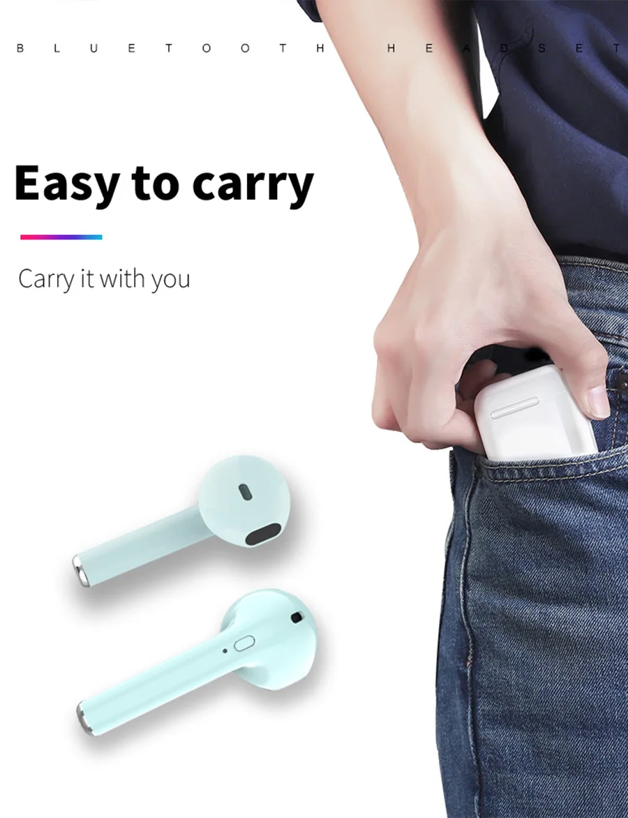 Наушники i20 TWS Bluetooth 5,0, мини беспроводные наушники, наушники PK i10 i12 i18 i14 i60 i80 i30 ДЛЯ iphone X для huawei