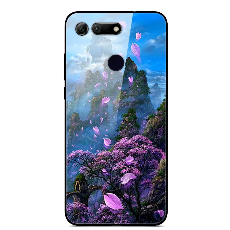 Армейский зеленый Чехол для huawei Honor View 20 20 S, закаленное стекло с принтом, чехол для huawei Honor 20 S, MAR-LX1 чехол для huawei View 20 V20 - Цвет: Армейский зеленый