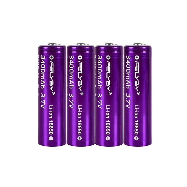 HOT!FELYBY New Original 18650 Battery 3.7V 3400mAh 2-10pcs High Capacity Lithium Rechargeable Batteries - Цвет: 4 pcs