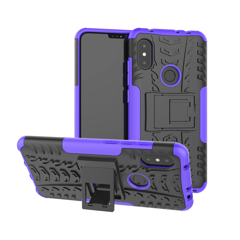 purple Для Xiaomi 5S Mi5 плюс 5X двойной Слои чехол из ТПУ+ корпус Противоударная задняя обложка для Redmi Note 3, 4, 5, 6, 4X 5A 6X A2 S2 Y2 6A 6 Pro - Цвет: purple