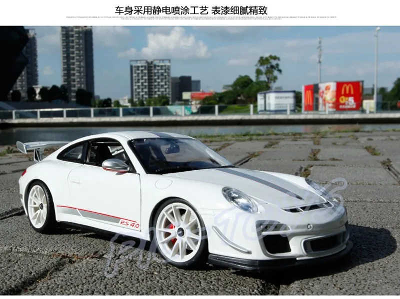 Подарок на год GT3 RS4.0 1/18 металлическая модель грузовика коллекционируемые предметы интерьера автомобиля деликатная работа модные рама для вагонетки с противовесом Моделирование игрушки Для мужчин за товар