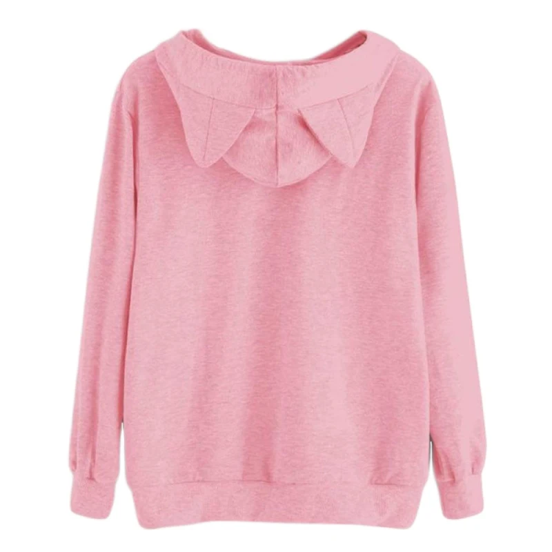 

Fashion Cat Ear Hooded SYeatshirts Tops Yomens Cat Printed Long Sleeve Hoodies Pullovers Y6