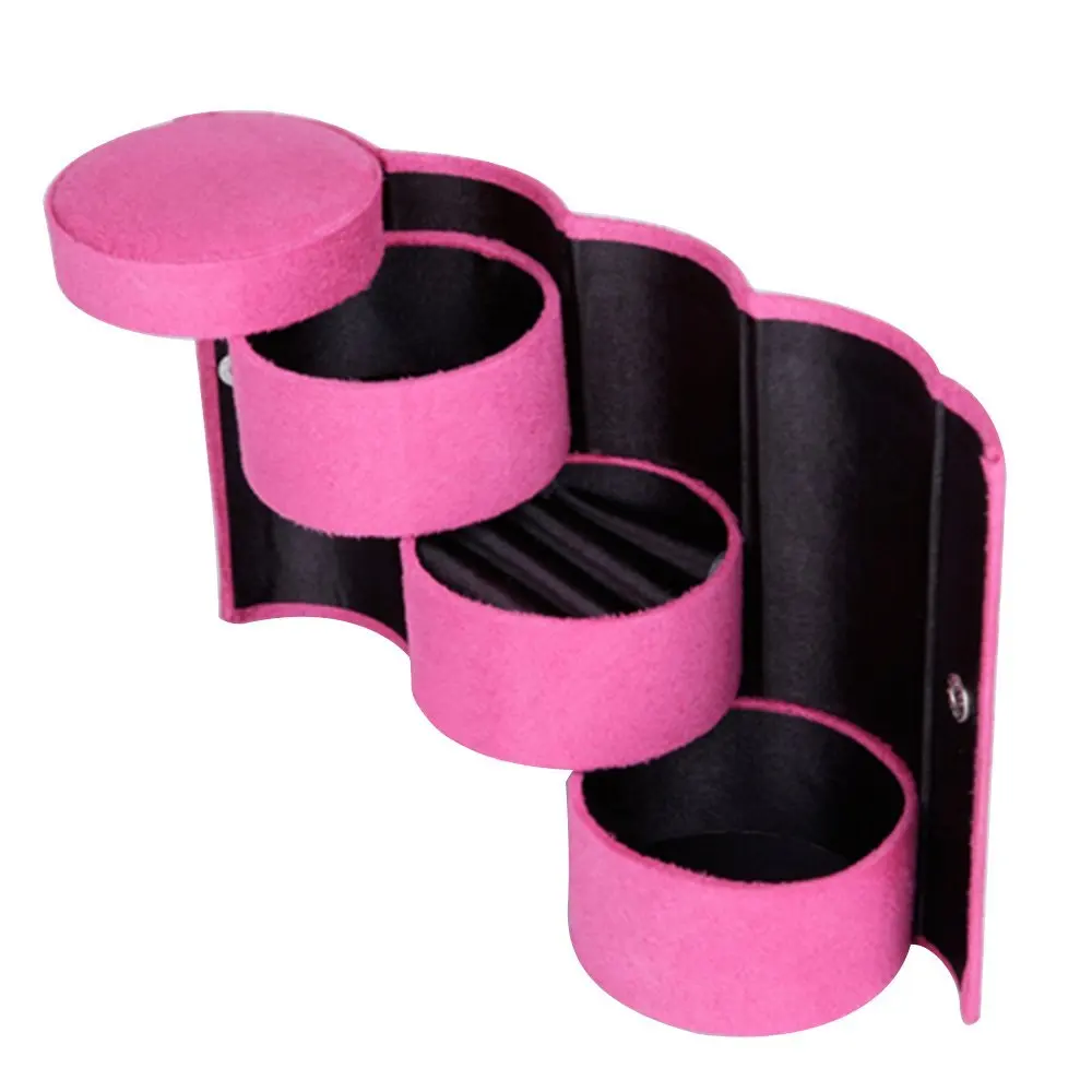 3 уровневая мини бархатная коробка для ювелирных изделий органайзер отделение