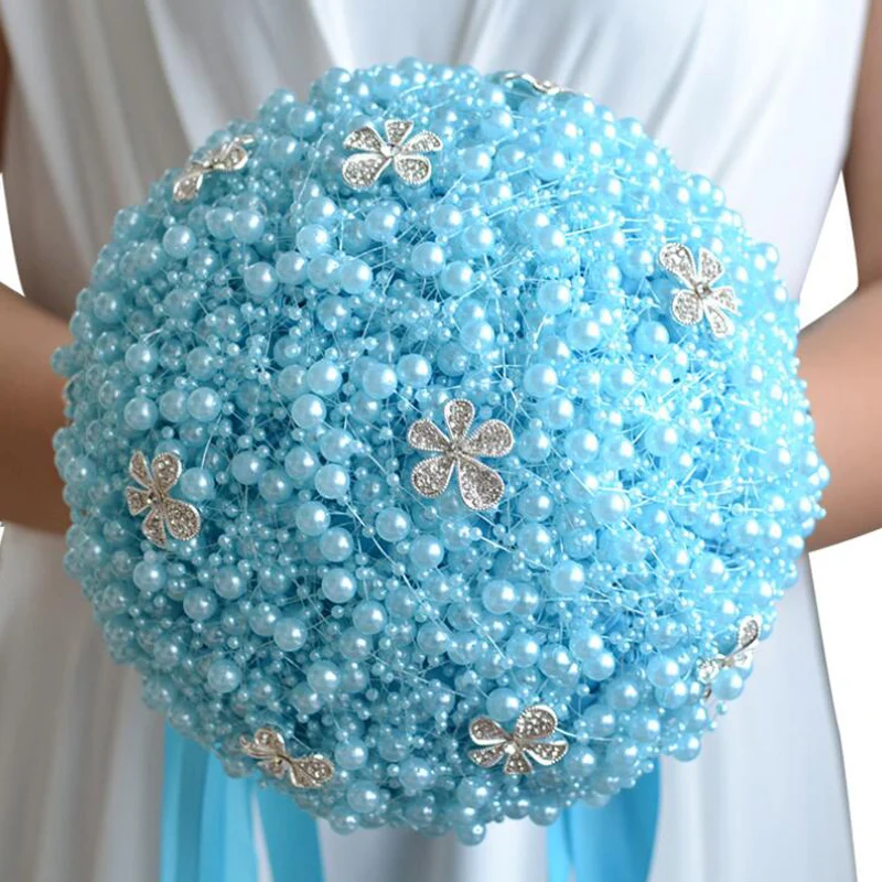 100% элегантный жемчуг ручной работы в стиле пэчворк Свадебный Декоративный букет