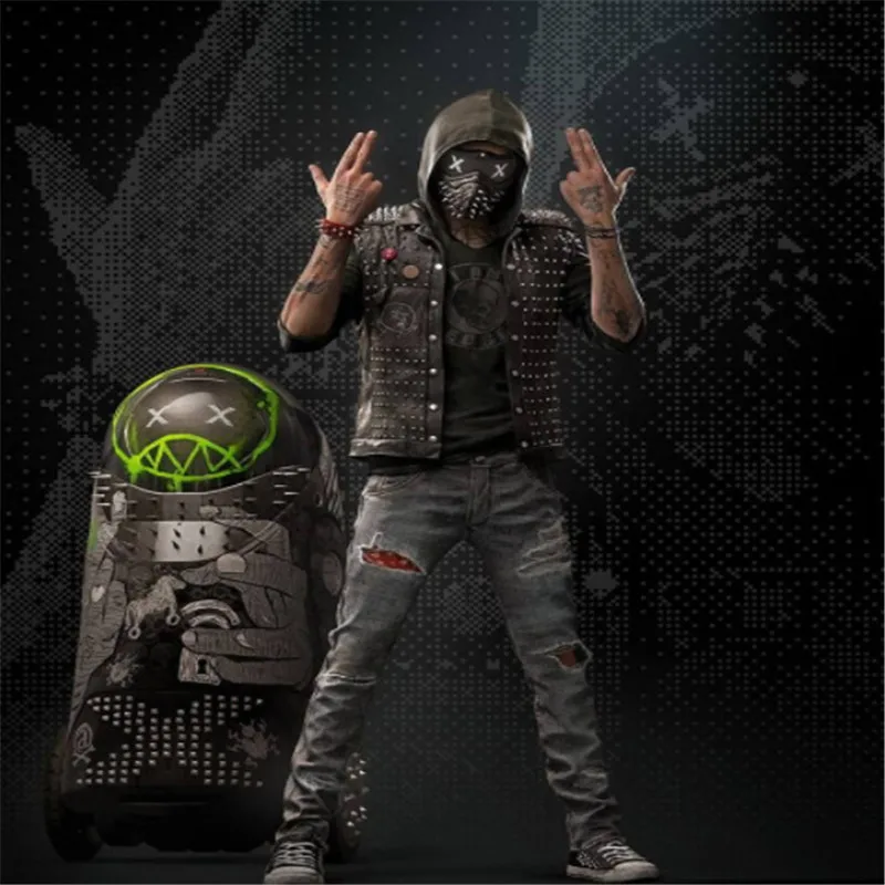 Halloween Punk Demon Cosplay Game Peripheral Watch Dog2 Mask Rivet BLEACH | Тематическая одежда и униформа