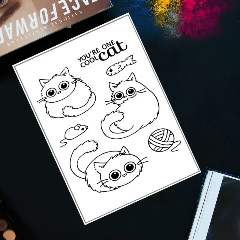 Крутая кошка сделай сам силиконовая прозрачная печать фотоальбом Декор
