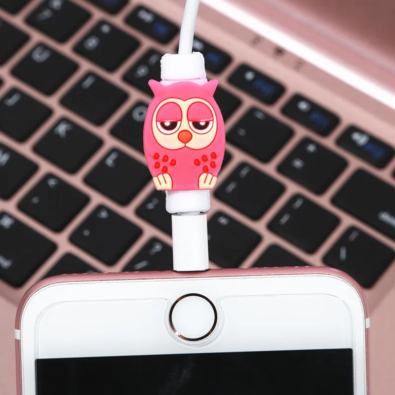 FFFAS мультфильм кабель протектор организовать USB устройство для сматывания шнура