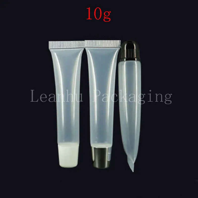

Оптовая продажа, прозрачный шланг 10 г для косметики, тюбик для губной помады, пластиковая упаковка, упаковка для косметики