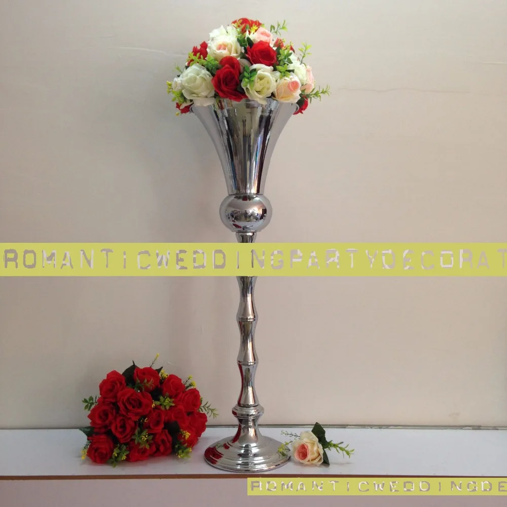 

Top-rated 31.5" Silver Wedding Flower vases Table centerpiece Wedding Decoration 10PCS/LOT