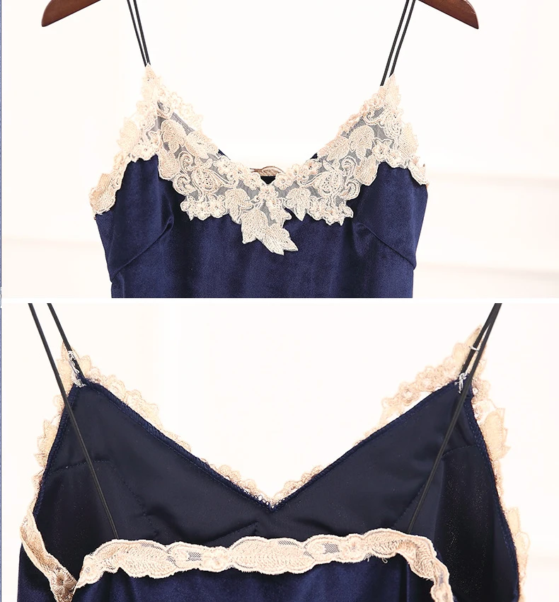 Женский Велюровый костюм на бретелях из 3 предметов с топом и брюками ночной