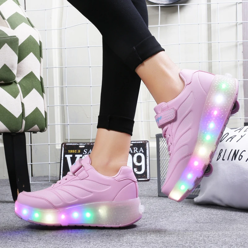 New 2017 Girls Boys LED Light Sneaker Children Sports Glowing Shoes Kids Luminous Sneakers | Детская одежда и обувь