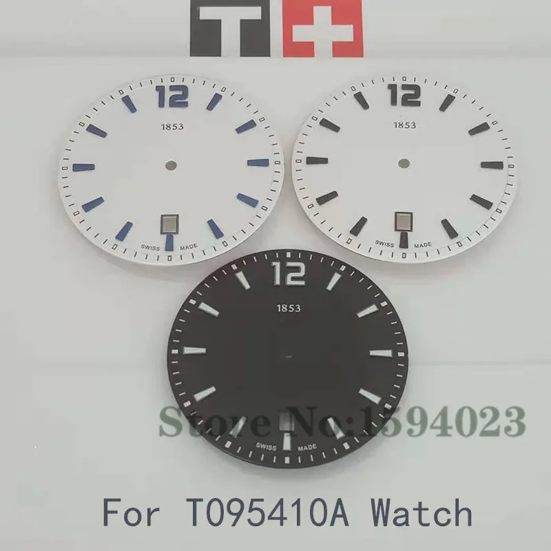 

Циферблат для часов T095410A, 33,5 мм, мужские кварцевые часы T095, буквенные часы, аксессуары для T095410, запасные части