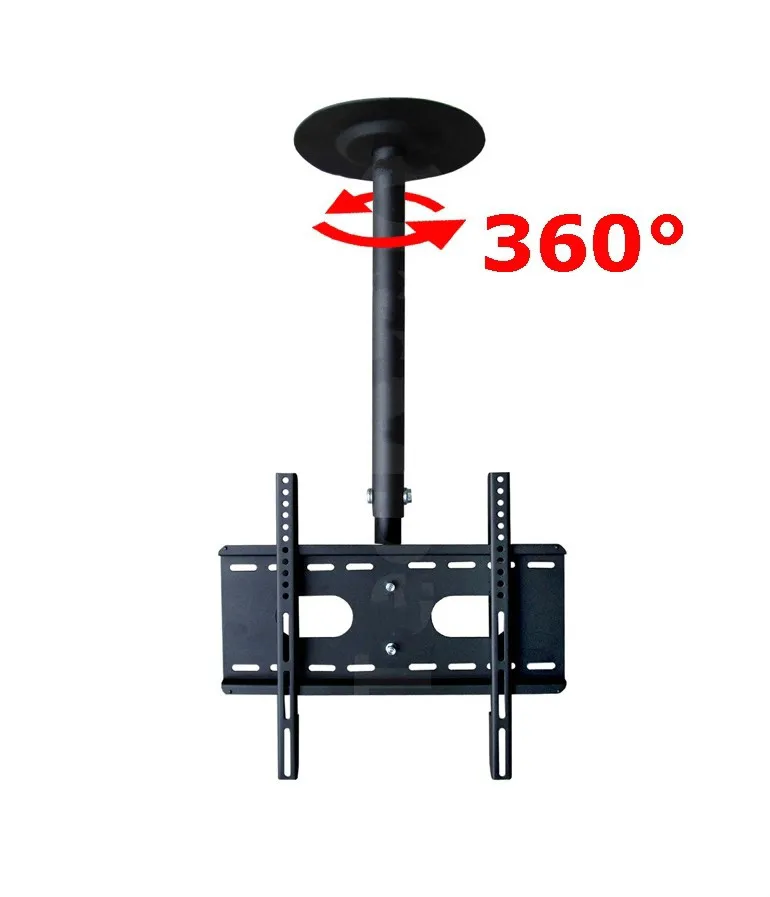 360 Degree 60-2000mm Height Adjustable 32"-60" Ceiling TV Mount Bracket LED LCD Monitor Holder Max. VESA 600x400mm Loading 25kgs