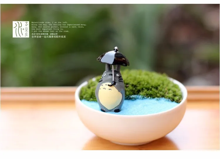 МИЛЫЙ Тоторо с зонтиком Сказочный Сад Миниатюрные Мини гномы моховые террариумы