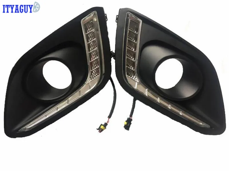 

High quality DRL Driving LED Fog Lamp Decoration Cover Daytime Running Light DRL For Suzuki Swift 2014 -2016
