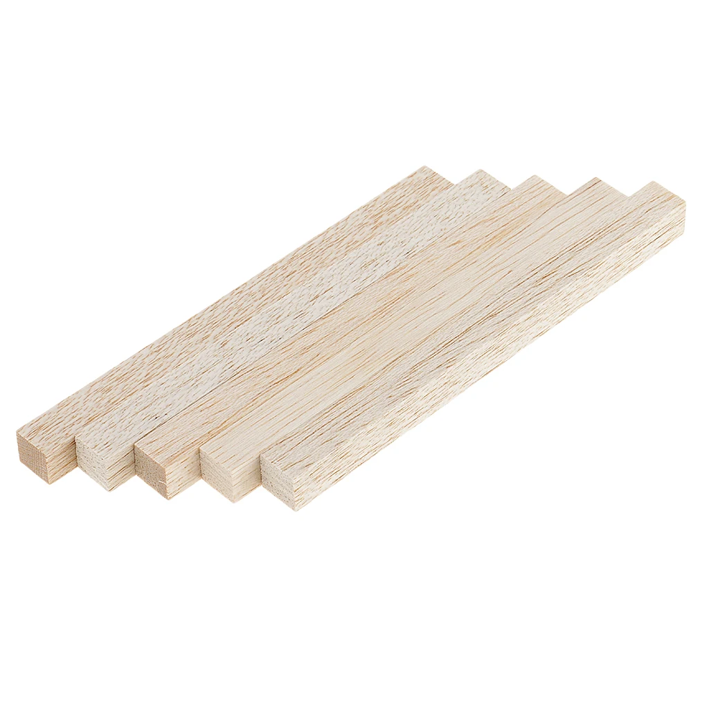 Деревянные палочки Balsa 4 размера квадратные деревянные дюбель для изготовления