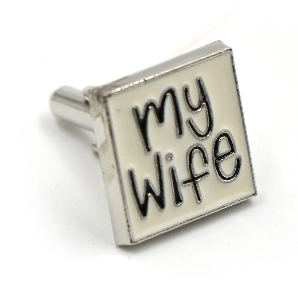 Модные Редкие изысканные запонки с надписью I Love My Wife свадебные вечерние для