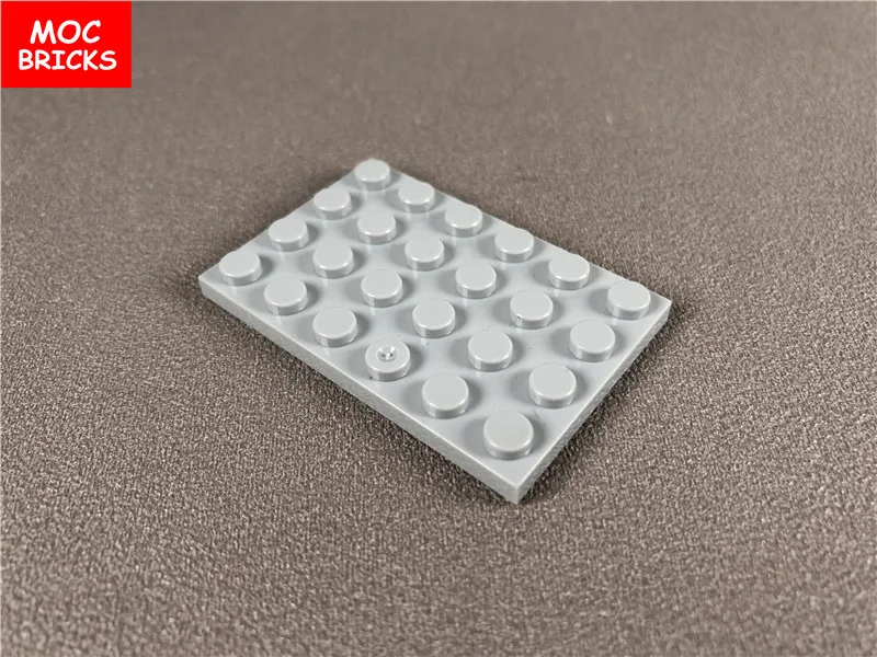 20 шт./лот MOC кирпичи белая пластина 4x6 подходит для 3032 развивающие строительные