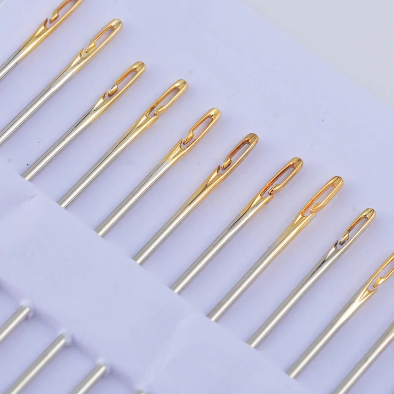 Urijk 12 шт * 5 ручные швейные иглы булавки набор самонарезания вышивки Ассорти