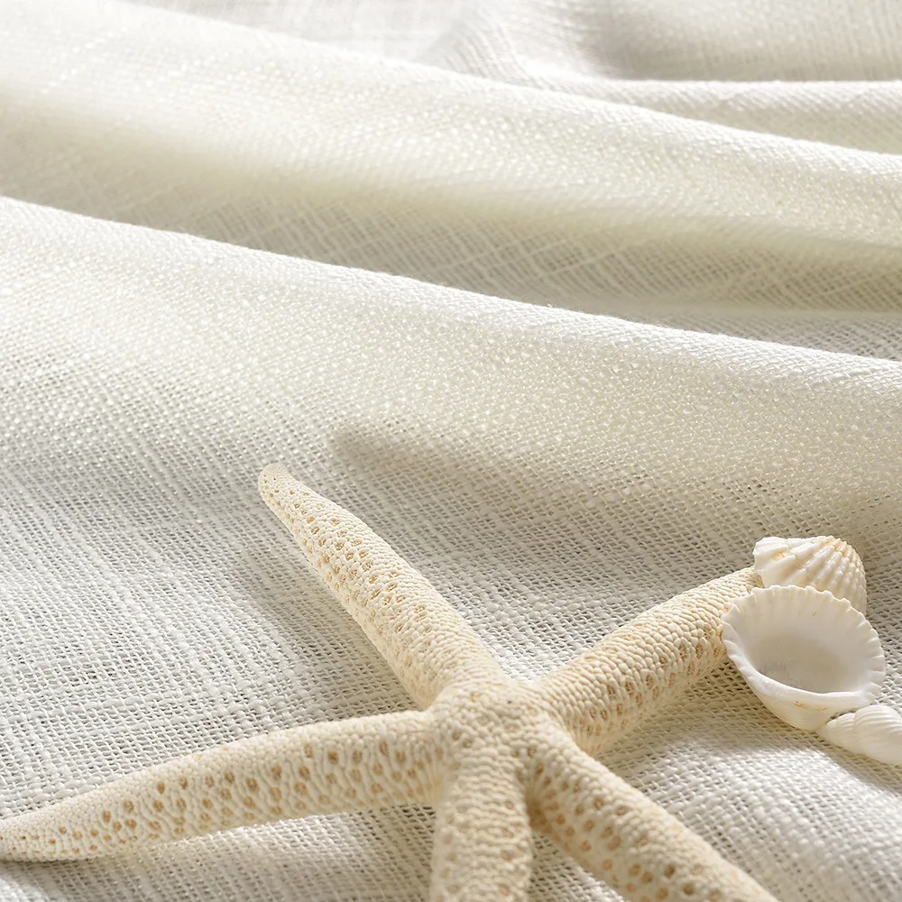 Белая хлопковая текстура в американском стиле декоративные тканевые занавески