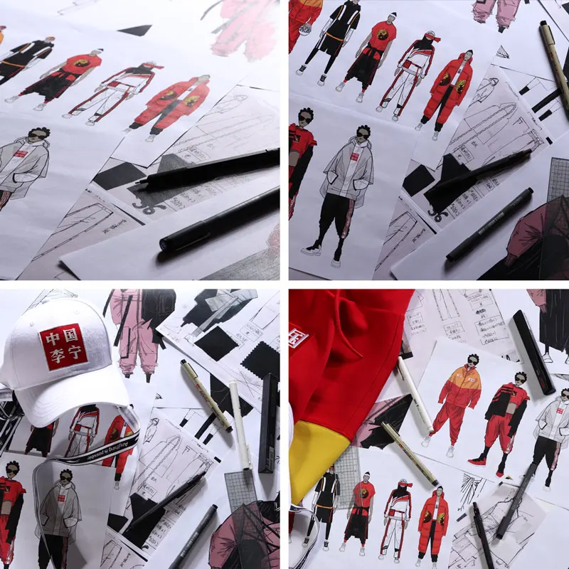 Li-Ning Мужская футболка NYFW LI-NING, Винтажная Футболка с принтом Mr. Li OG, Спортивная футболка с подкладкой из хлопка и полиэстера AHSN693 MTS2730