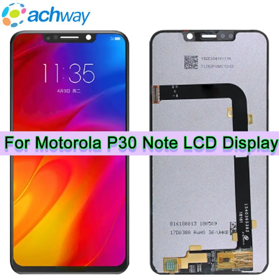 Оригинальный P30 ЖК-дисплей для Motorola Moto P30 Примечание Дисплей XT1942 ЖК-дисплей Мощность Сенсорный экран планшета P30 играть ЖК-дисплей Замена XT1941 ЖК-дисплей