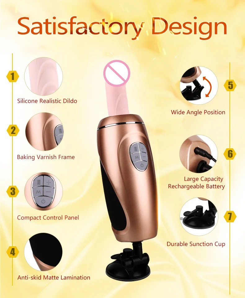 Автоматический толчок на присоске для мастурбации вибратор с дистанционным