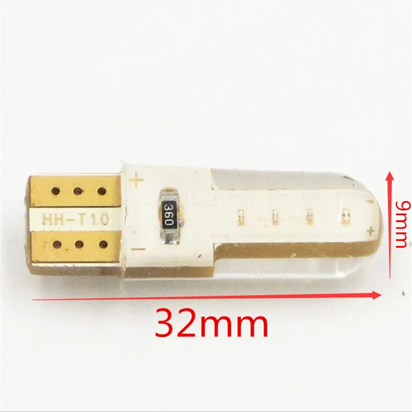 10 шт. T10 W5W светодиодный автомобильный интерьерный свет COB 12V 194 боковой сигнал