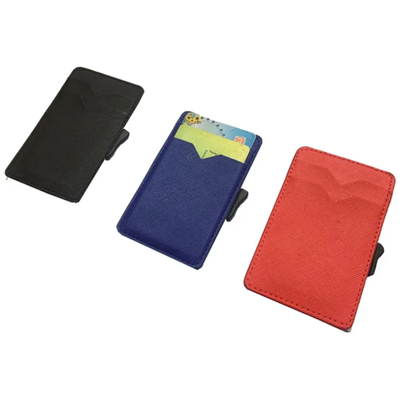 Bisi Goro 2019 new RFID side-push metal card holder anti-theft brush aluminium wallet creative credit bag protection | Багаж и сумки