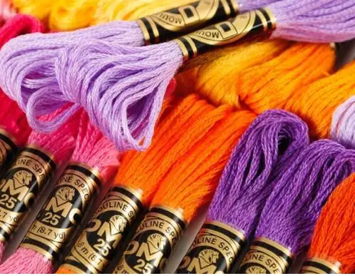 

oneroom 100% Pure Cotton French DMC Floss Cross Stitch Floss Thread Yarn 8.7Yard/pcs france