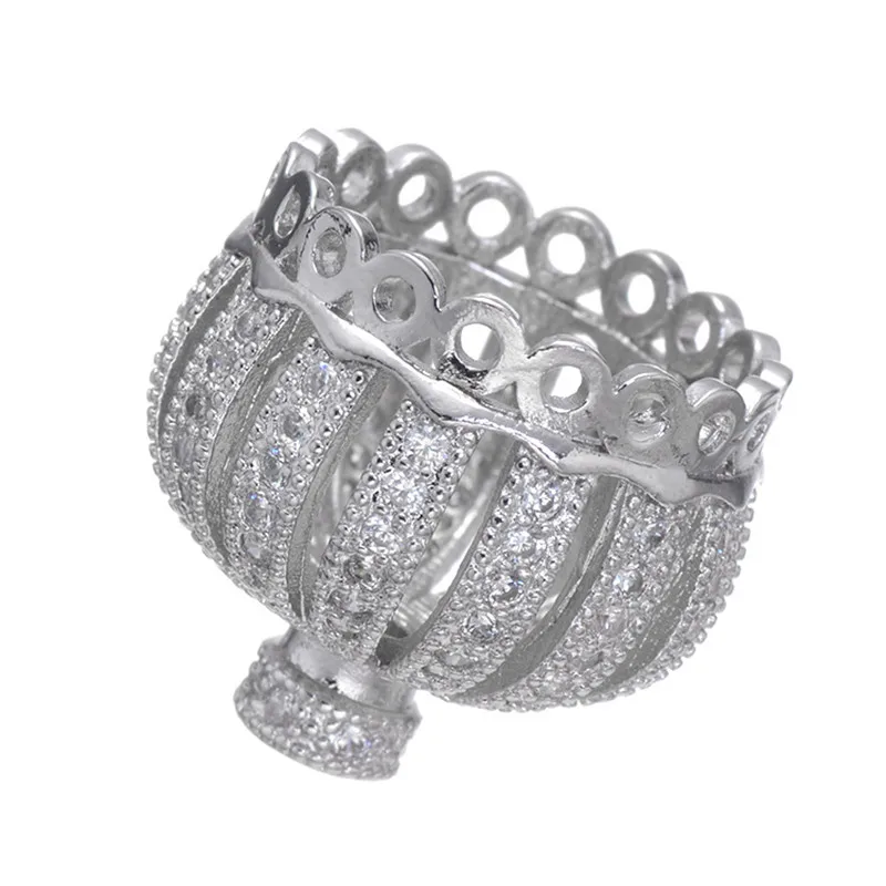 21*18 мм Медный Шарм бусины в форме короны Roudium золото розовое микро проложить