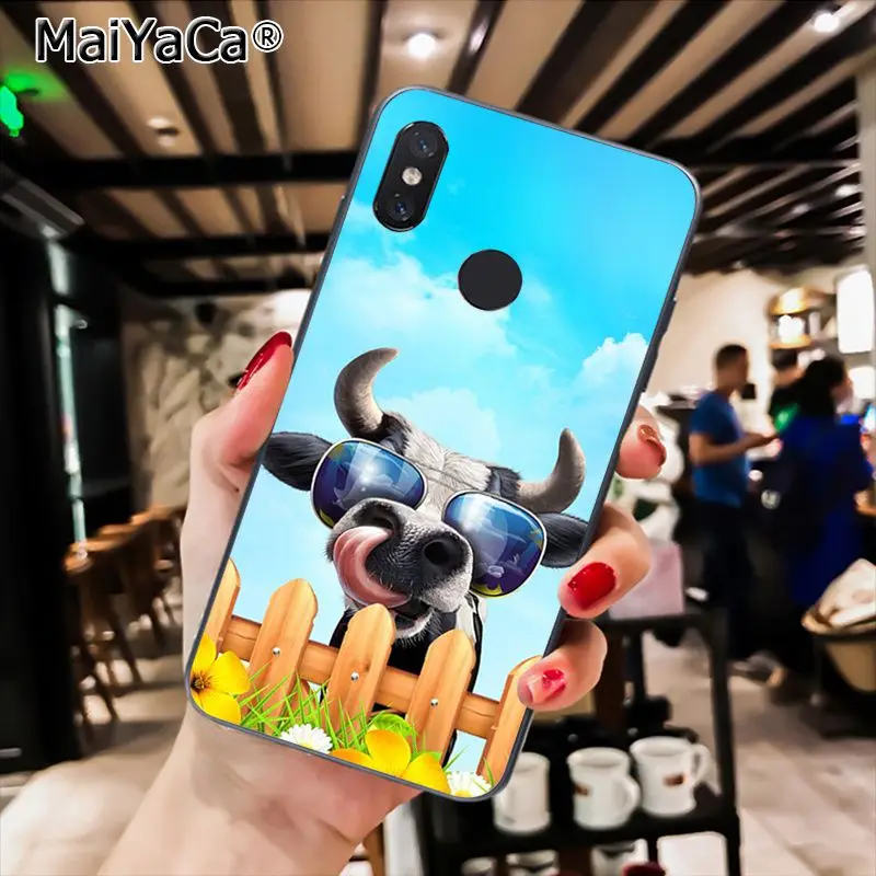 MaiYaCa милый мультяшный чехол для телефона с животными коровами Xiaomi Redmi8 4X 6A S2 7A 5A Redmi