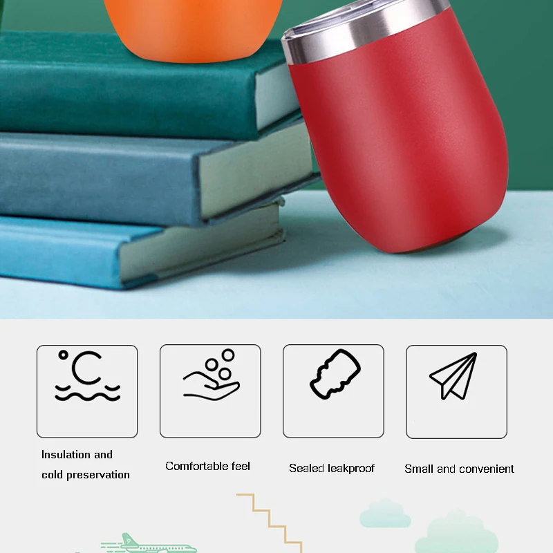 2019 новый двойной Eggshell кружка вакуумный бокал для красного вина из нержавеющей