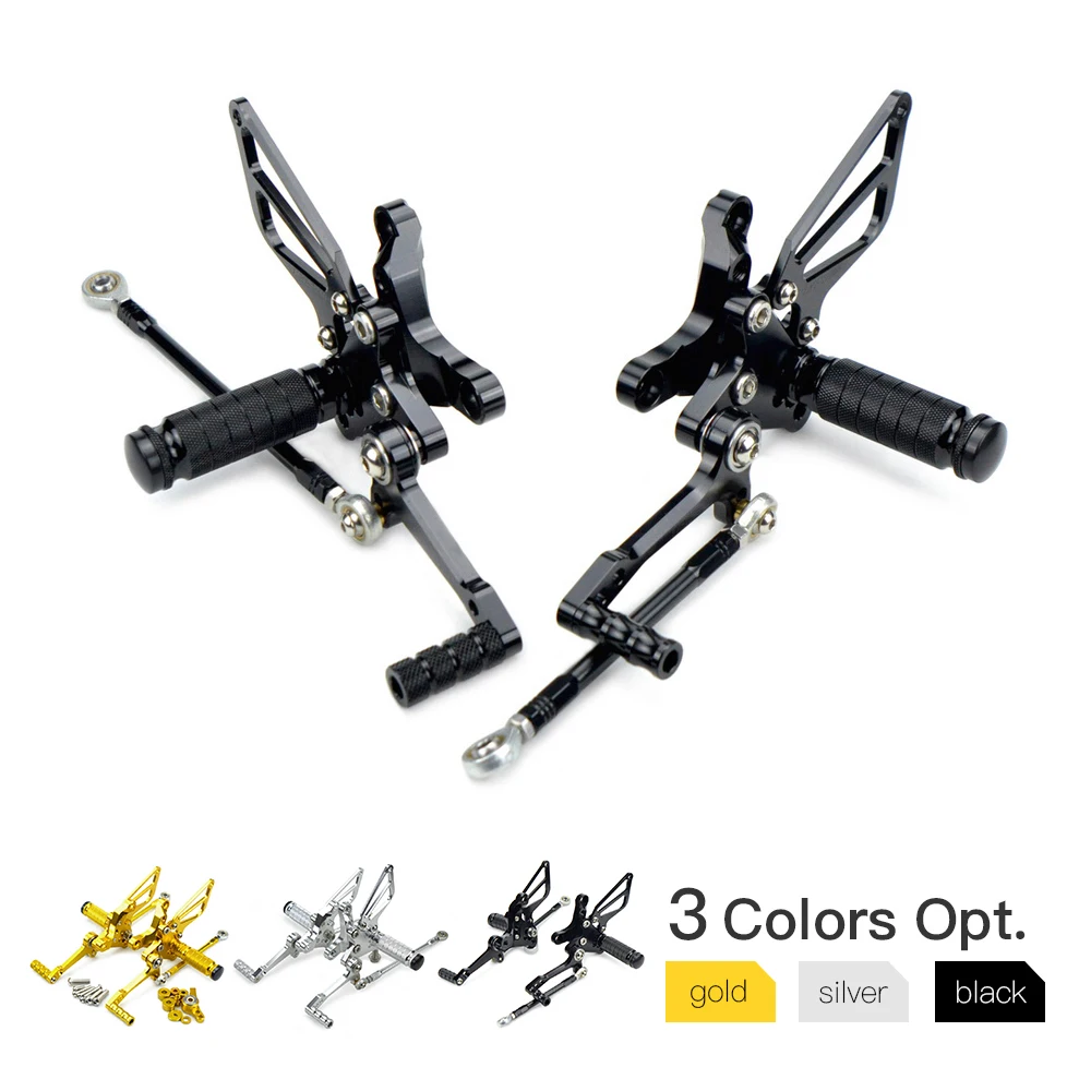 

Adjustable Rearsets Footpegs Rear Set Foot Rests For Ducati 848 EVO 1098 1198 S R 1098S Tricolore 1098R Bayliss LE 1198S 1198R