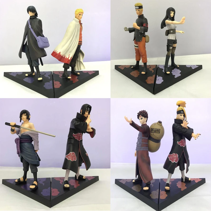 J Ghee аниме 2 шт./компл. BORUTO Наруто фигурка Узумаки Хината Саске Гаара деидара ПВХ