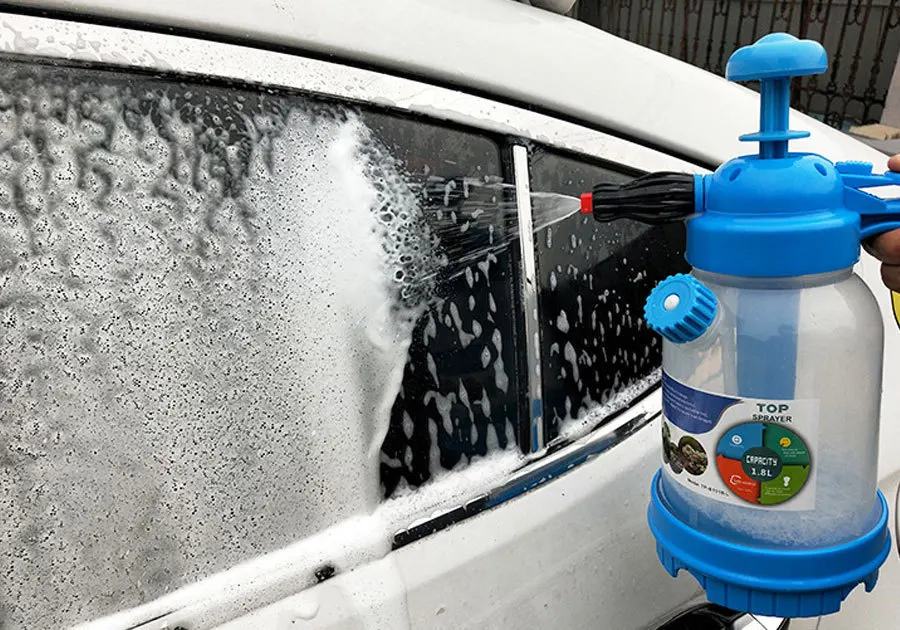 Portable Hand Pressure Foam Sprayer Water Spray Bottle Gardening Watering Can for Car Wash Window Foam Nozzle Cleaning Tools