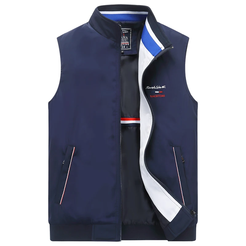 Новый брендовый мужской жилет с вышивкой повседневный Осенний мужская куртка