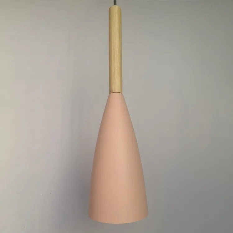 wood pink Современные деревянные подвесные светильники, декор для бара, ресторана, цветная лампа, скандинавский подвесной светильник, подвесной светильник для столовой - Цвет корпуса: wood pink