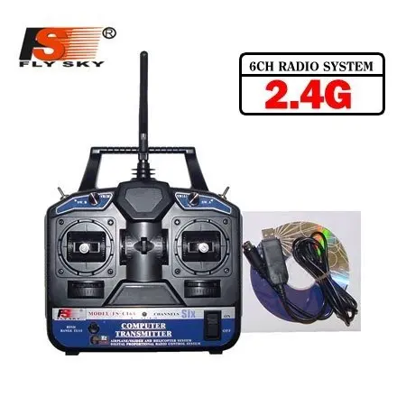 FlySky FS-CT6B FS CT6B 2 4G 6CH система Радио (TX + RX FS-R6B) RC передатчик | Электроника