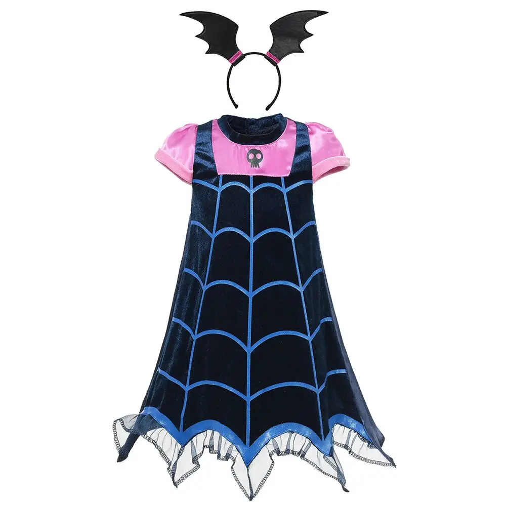 Vampirina Классическая коллекция принцесс; одежда для костюмированной вечеринки Спящей красавицы Малефисента Рапунцель; детское карнавальное платье с единорогом и Динь-Динь - Цвет: Vampirina