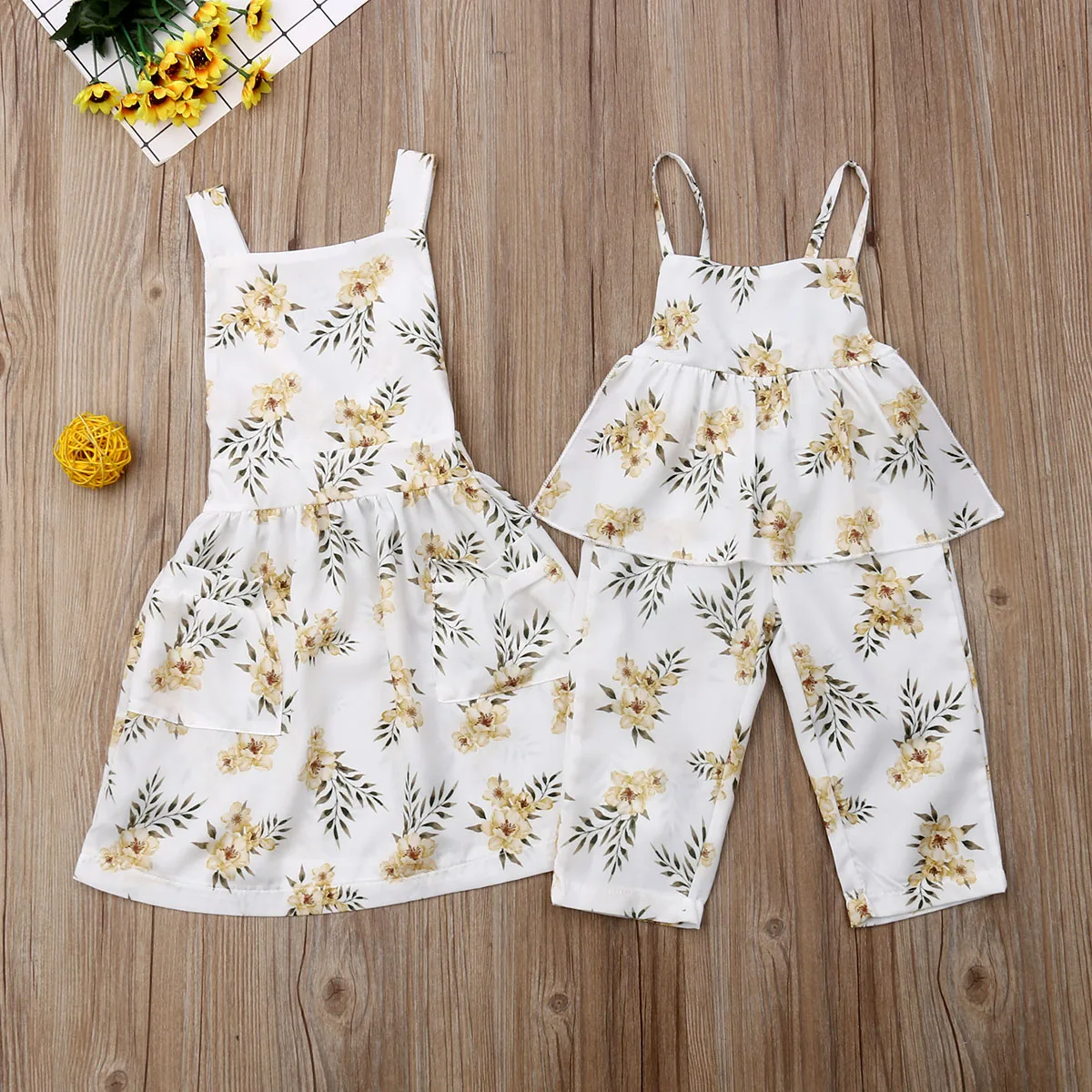 Большая/маленькая сестра семья одинаковое платье комбинезон для маленьких детей