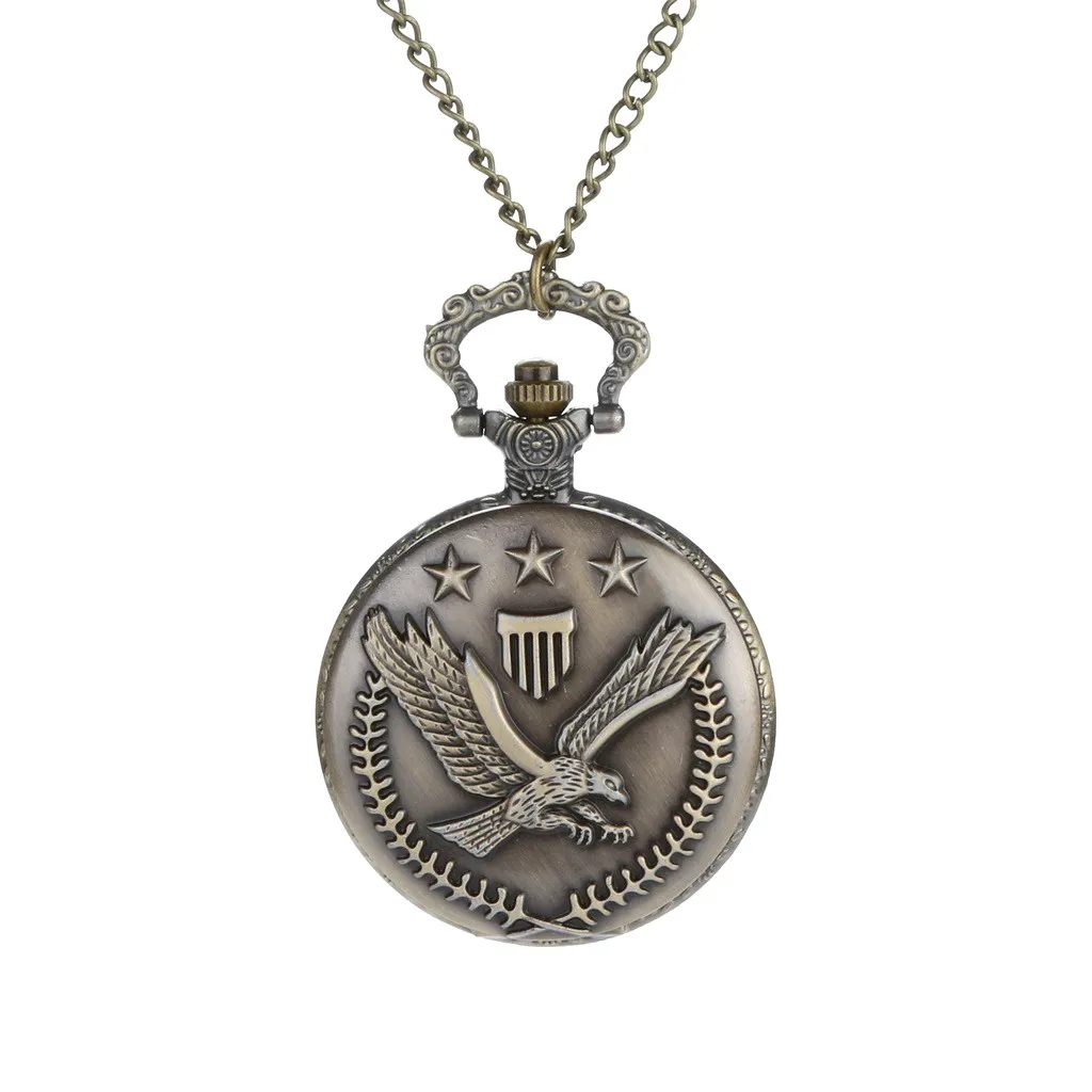 Винтажные советские значки серповидный Молот карманные часы ожерелье бронзовая