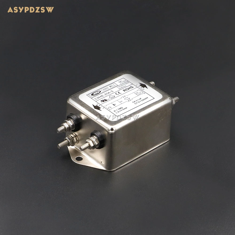 CW4E-20A-S EMI Мощность поставить фильтр анти-помех AC 115V/250V Мощность фильтр очиститель