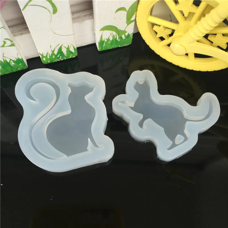 2 pcs/set Small Cat Polymer Clay Silicone Mold Crafting Resin Epoxy Jewelry Pendant Earrings Making DIY Mobile Phone Decora | Украшения и