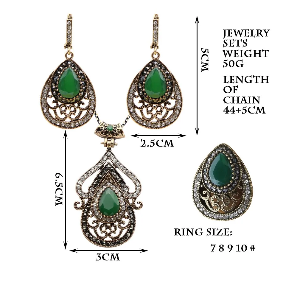 Изысканные индийские женские украшения с зеленым камнем комплекты ажурным