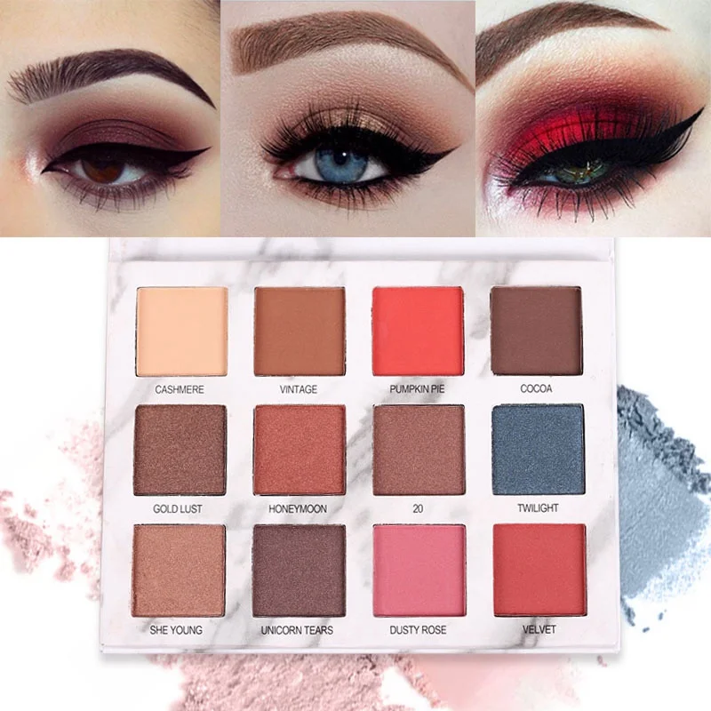 Матовая помада Палетка теней компактная пудра глаза пигмент для макияжа